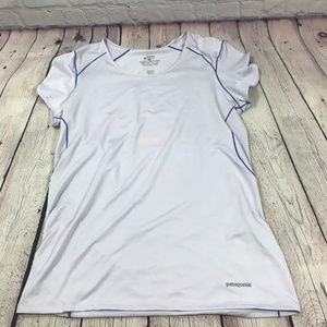 Patagonia Lavender Capped Sleeve Shirt Size L